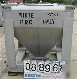 Used: tote systems tote bin, 35 cubic feet, 304 stainle