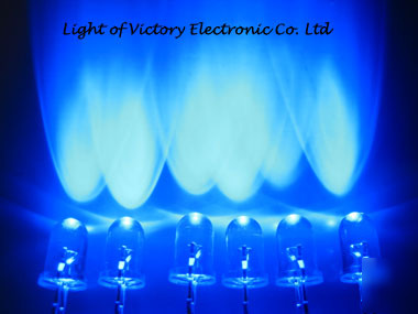 50P 5MM superbright blue led lamp 13,000MCD+50 resistor