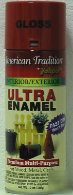 6 cans of american tradition ultra enamel - cherry red 