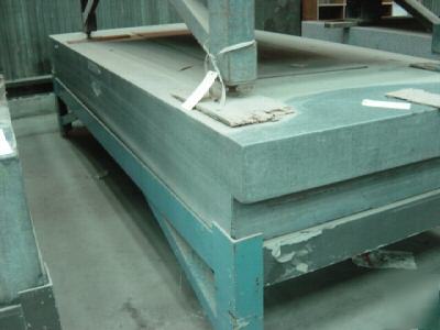 Granite surface plate with heavy metal table 5FT x 12FT