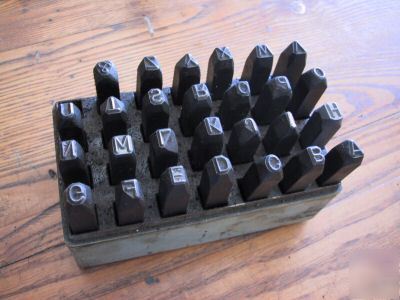 Heavy duty steel letter figure marking hand stamps 1/4