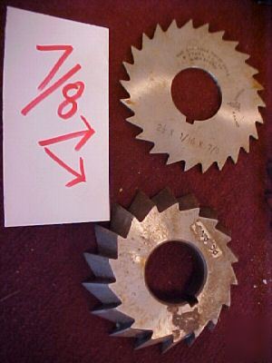 Milling machine cutters slotting saws, 7/8