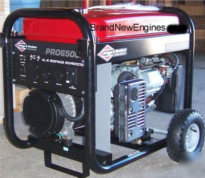 New 13HP briggs pro 6500 watt generator-free ship -idle