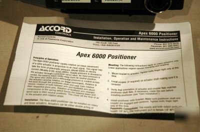 New flow serve apex 6000 positioner A60237A 