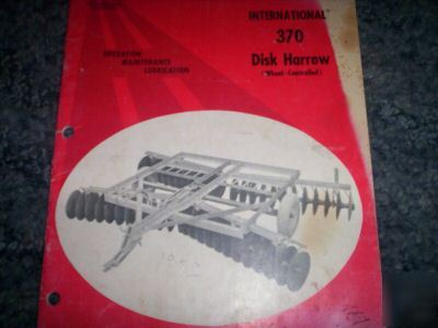 Case ih 370 disk harrow operators setup manual book