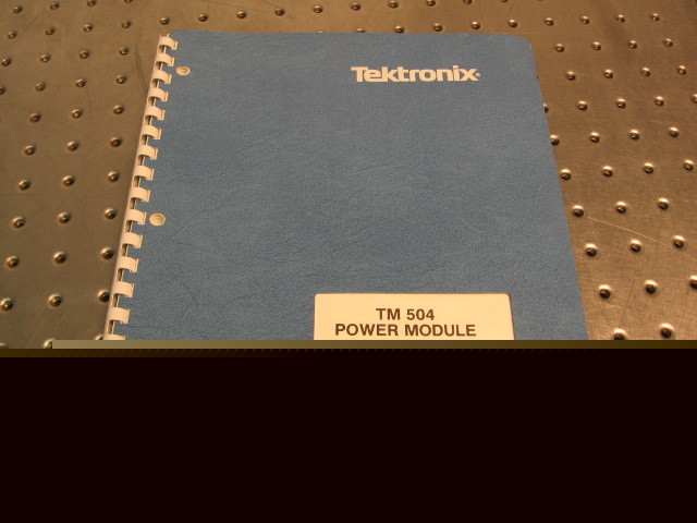G30900 tektronix TM504 instruction manual