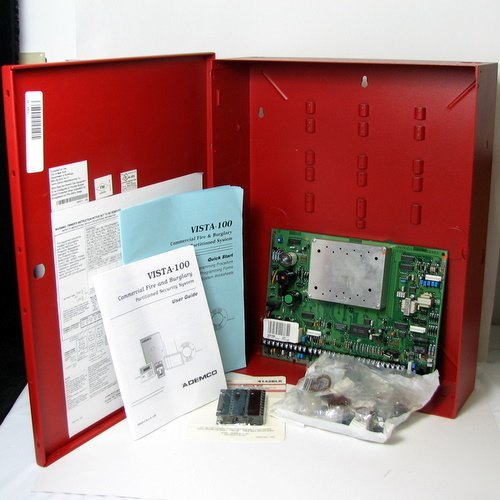 Ademco vista-100 commercial fire & burglary alarm panel