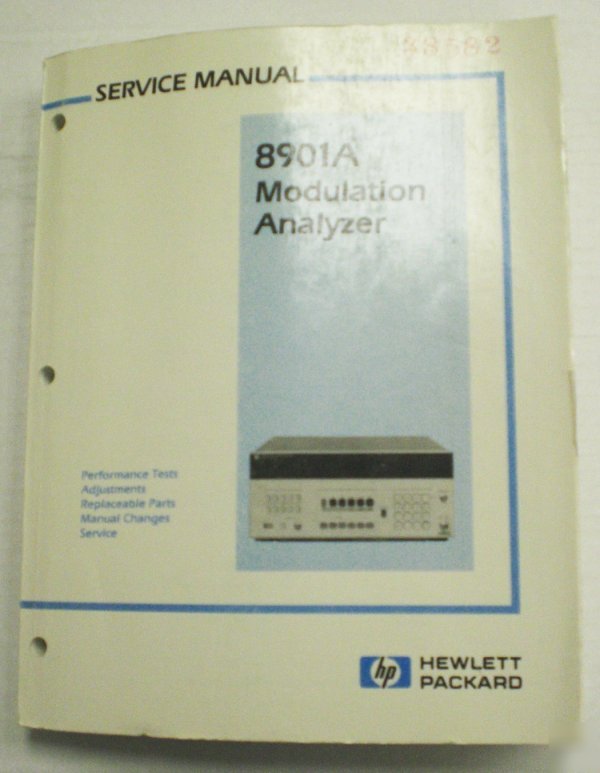 Hp 8901A modulation analyzer service manual - $5 ship 