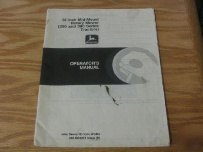 John deere 38 inch rotary mower operators manual