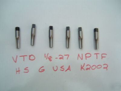 New 1/8-27 nptf 6 vermont pipe taps 4 fl*free shipping*