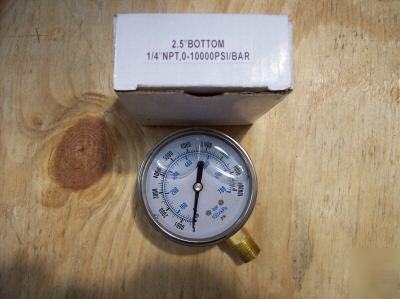 New 10,000PSI hydraulic pressure gauge