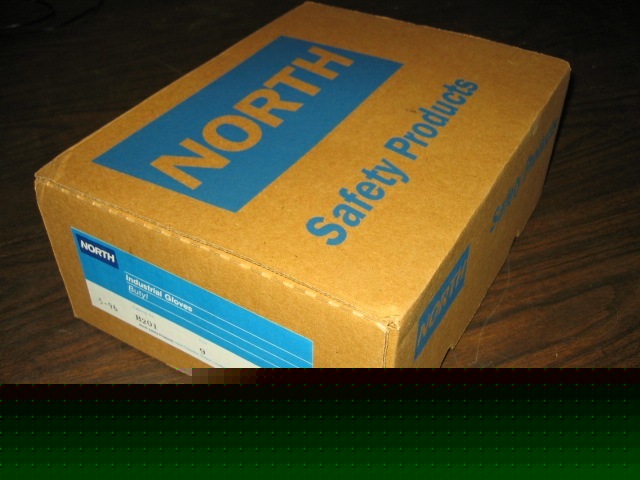 North industrial rubber gloves # B201 size 9 box of 12