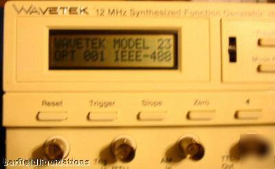 Wavetek 12 mhz synthesized function generator model 23