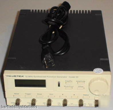 Wavetek 12 mhz synthesized function generator model 23