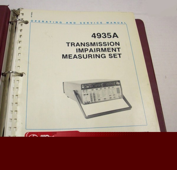 Hp 4935A measurement set operating and service manual