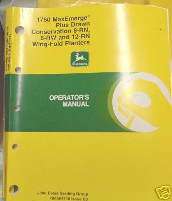 John deere 1760 max emerge planters operator manual