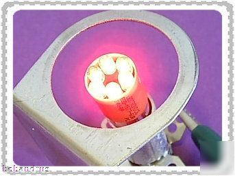 Ledtronics (24 volt) red led T3-1/4 mini bayonet lamp