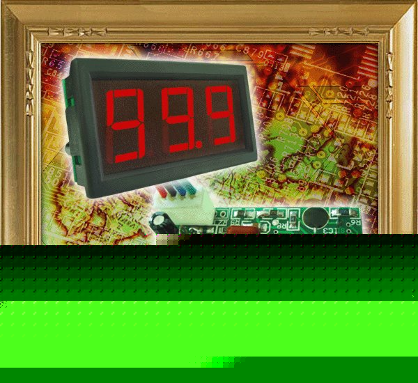 Mini 99.9VDC red digital panel battey capacity meter