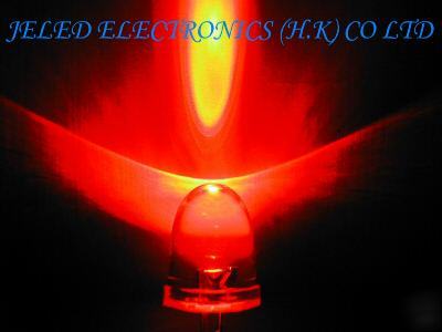 New 50X 10MM super bright red led lamp 60KMCD f/sh