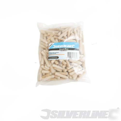 200PK birch wood dowel pin 8MM x 40MM 868727