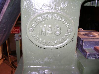 Bliss obi no. 8 punch press machine 8 ton