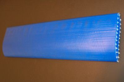 Discharge hose, pvc layflat - 6 in. x 75 feet (blue)