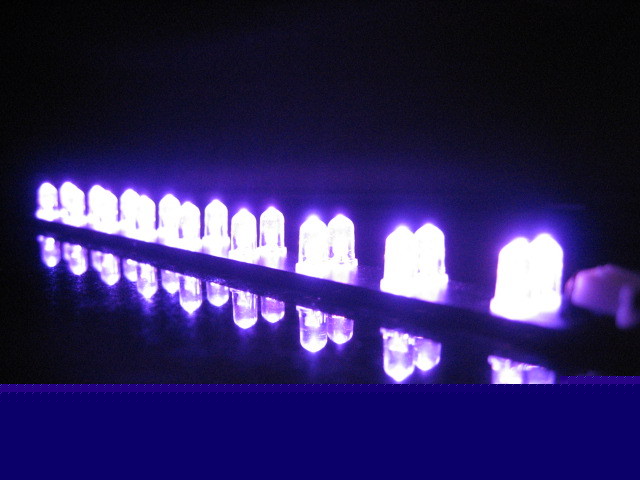 F s/h 20PCS 180MM rigid led strip w/18PCS purple leds