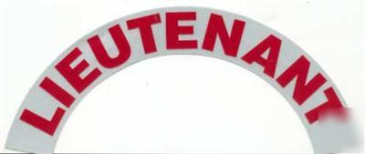 Fire helmet crescent decals lieutenant red