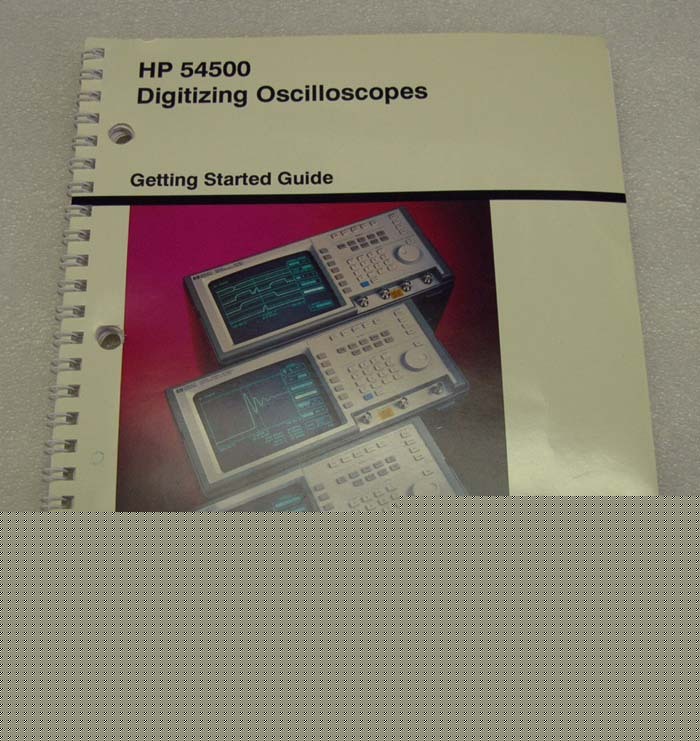 Hp 54500 digitizing oscilloscopes getting started guide