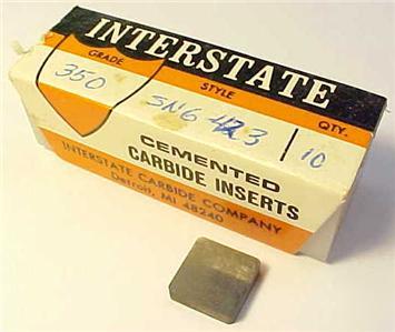 Lot of 10 interstate carbide inserts sng 423 square 350