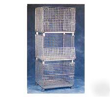 New industrial wire mesh basket part storage bin tote