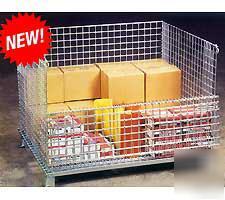 New industrial wire mesh basket part storage bin tote