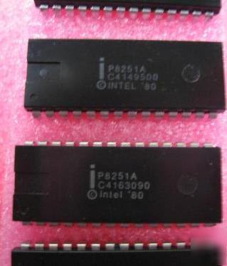 P8251A, intel, prog. comm. i/f, 28 pin plastic, 4 each
