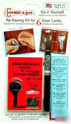 Rekey kit for duraset 5 pin locks - 1 kit does 6 locks 