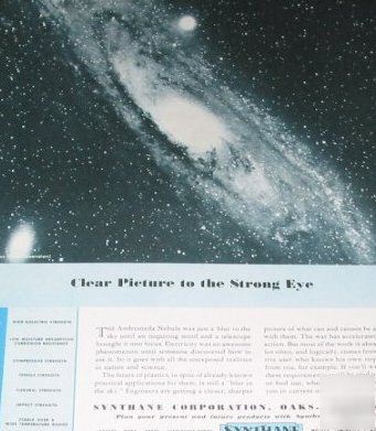 Synthane plastics clear picture strong eye -1944 ad