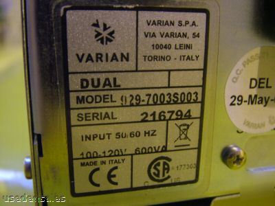 Varian dual ion pump controller 929-7003S003