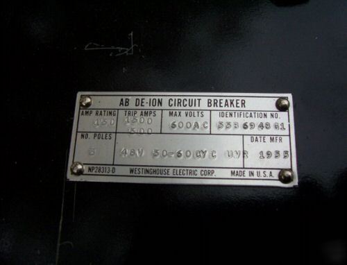  wx circuit breaker 150A 600V remote control motor op.