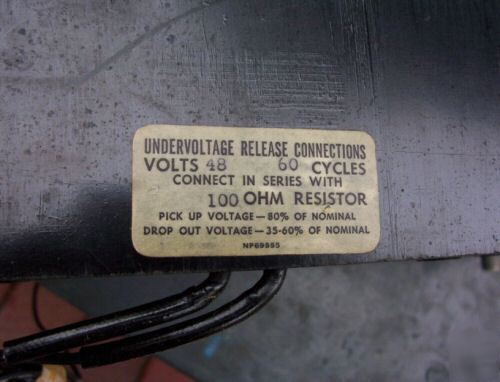  wx circuit breaker 150A 600V remote control motor op.
