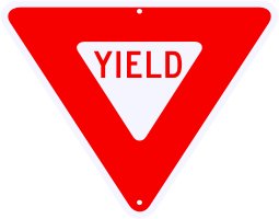Yield sign street road traffic sign 36