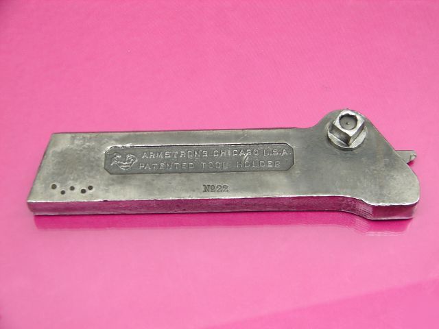 Antique armstrong lathe cutoff tool holder # 22