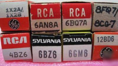 Electron, vacuum, radio tubes, tube set # 3; lot of 8 