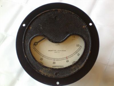 Ex military cast iron amp meter circa 1950's