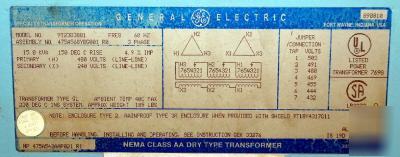 General electric multi tap 15 kva transformer::