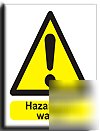 Hazardous waste sign-s. rigid-200X250MM(wa-094-re)