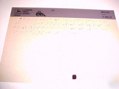John deere 170 skid steer loader parts microfiche catal