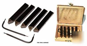 Lathe indexable carbide tool bit set 3/8
