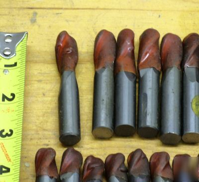 28 piece lot resharpened end-mills 29/64 & 17/32 nice 