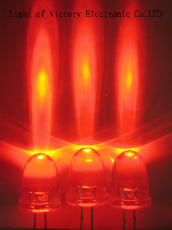 50P 10MM super bright red led 70,000MCD + 50 resistors