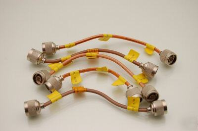 Assorted n type cables lot of 5 