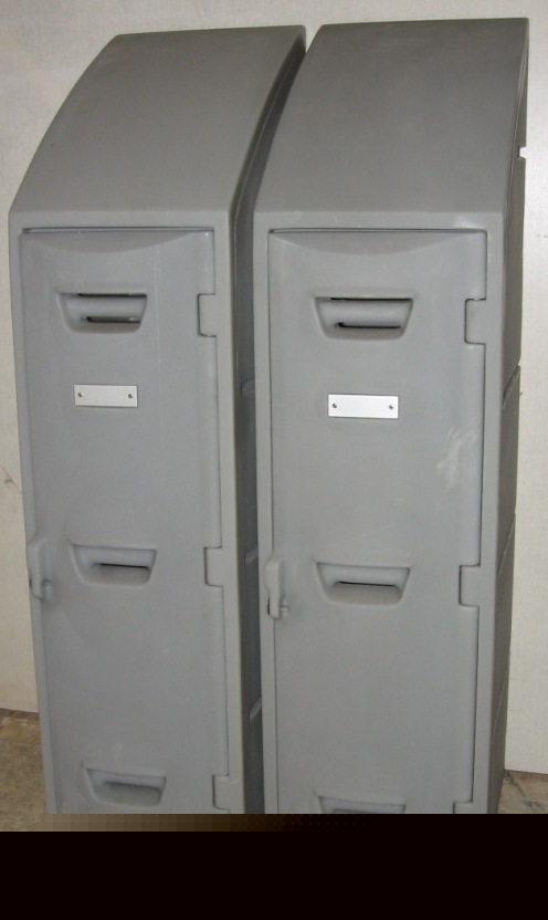 Lot 2 plastic wall mount lockers 37 x 15 x 12
